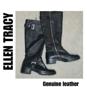 Ellen Tracy black riding boot size 6